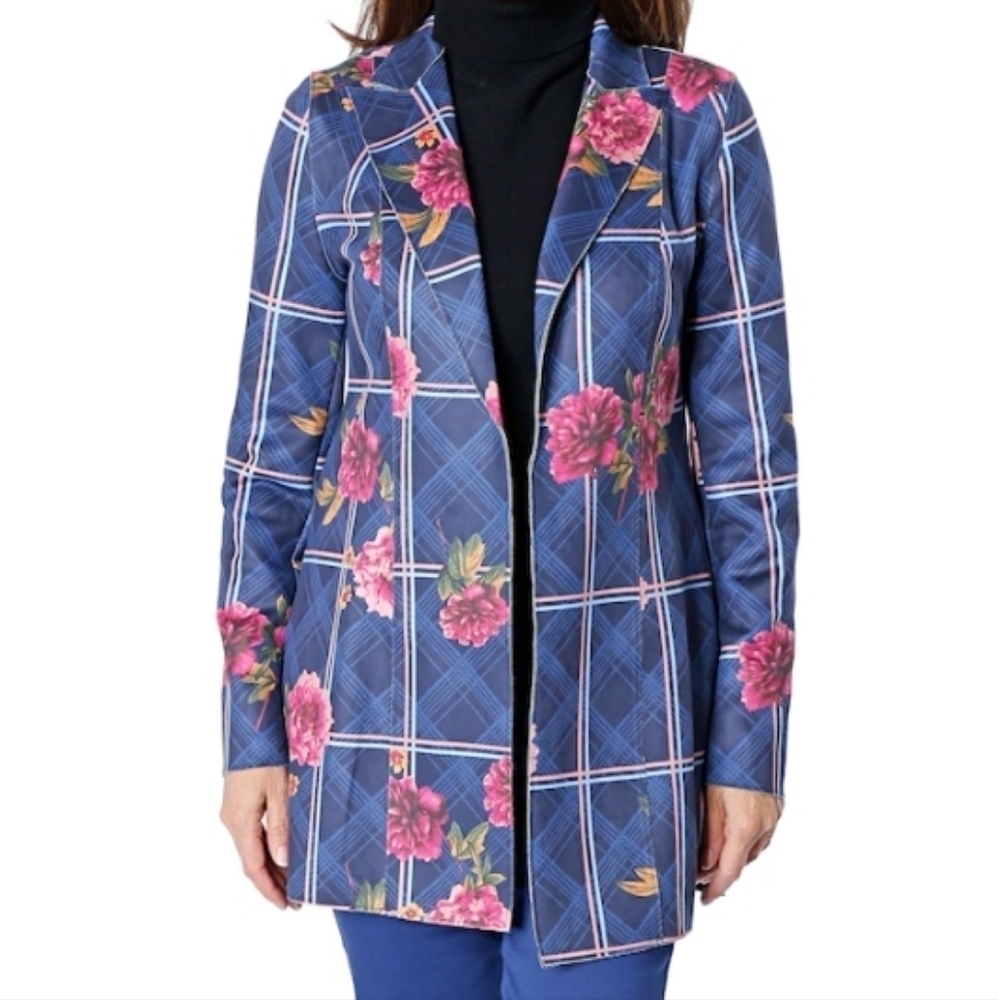 Bellina Luxe Faux Suede Jacket | Blazer | Floral | Small